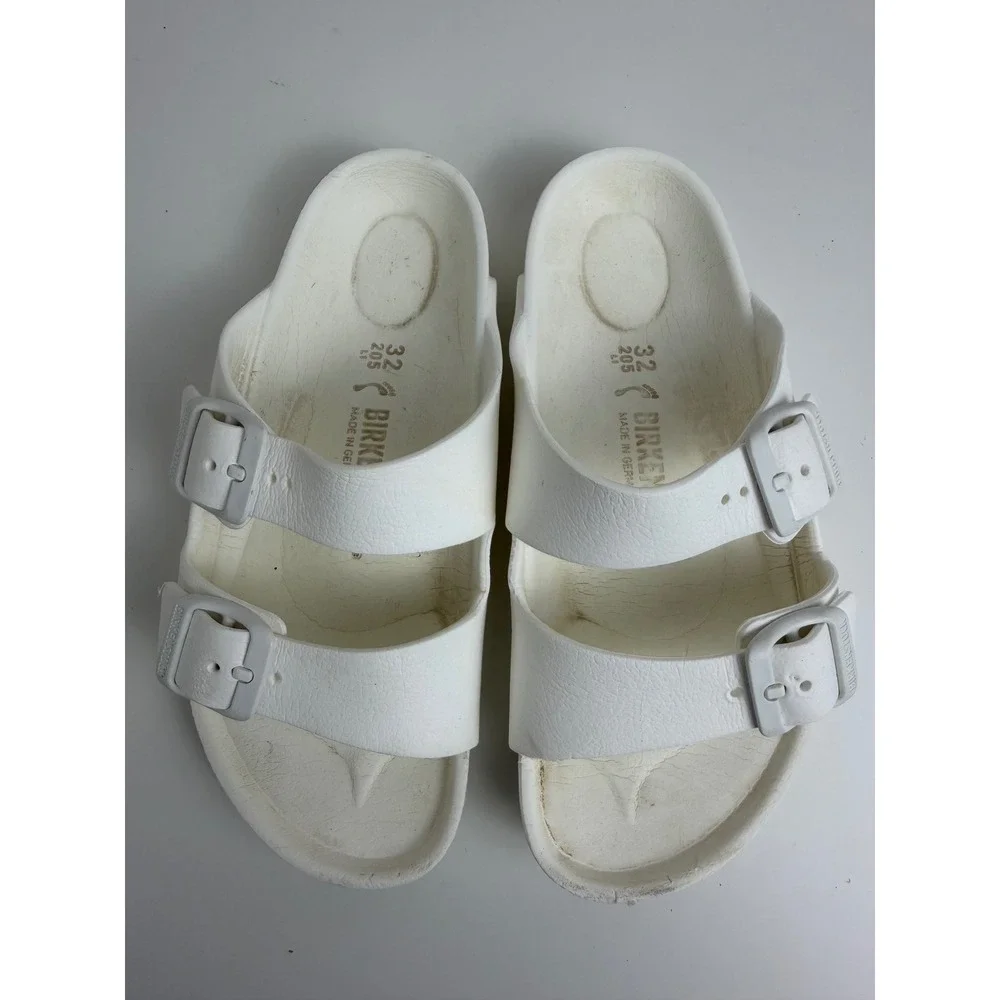 Birkenstock Kids EVA Sandals Arizona 32 White Waterproof Double Buckle Slides